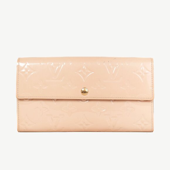 Louis Vuitton Sarah Beige Poudre Monogram Vernis Leather Wallet - Picture 1 of 10